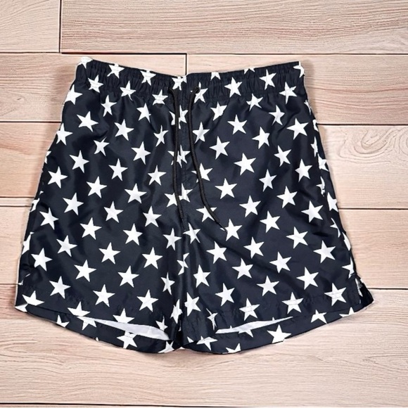 George Men’s Swim Trunks Stars & Stripes Print Size M 32–34 Lined Swim Shorts - Picture 7 of 9